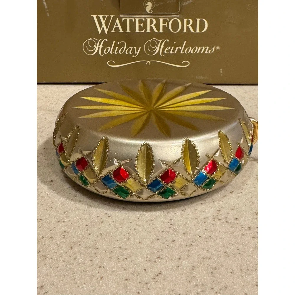 Waterford Holiday Heirlooms Glenmeade Small Ornament Stand Gold Multi With box